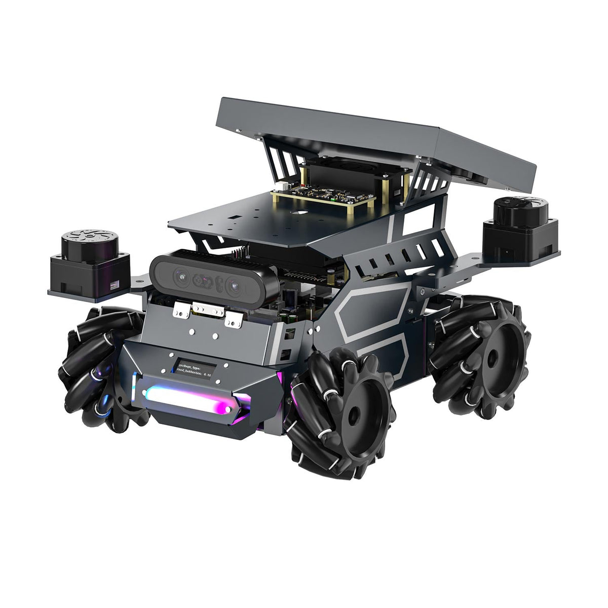 ROSMASTER M3 AI Large Model ROS2 STEM Education Python Programming Robot Mecanum Wheel for Jetson Orin NANO/NX SUPER/RDK X5/RaspberryPi 5