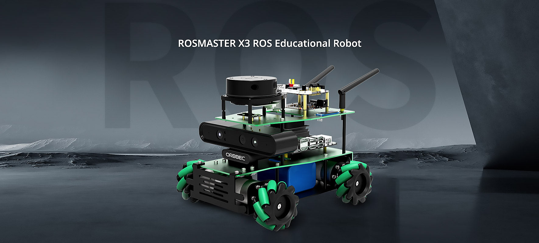 ROSMASTER R2 ROS STEM Education Python Programming Robot with Ackermann structure for Jetson NANO 4GB/Xavier NX/TX2 NX/RPi 4B