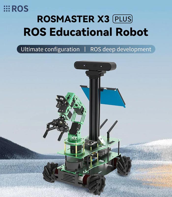 ROSMASTER X3 PLUS ROS STEM Education Python Programming Robot for Jetson NANO RaspberryPi 4B