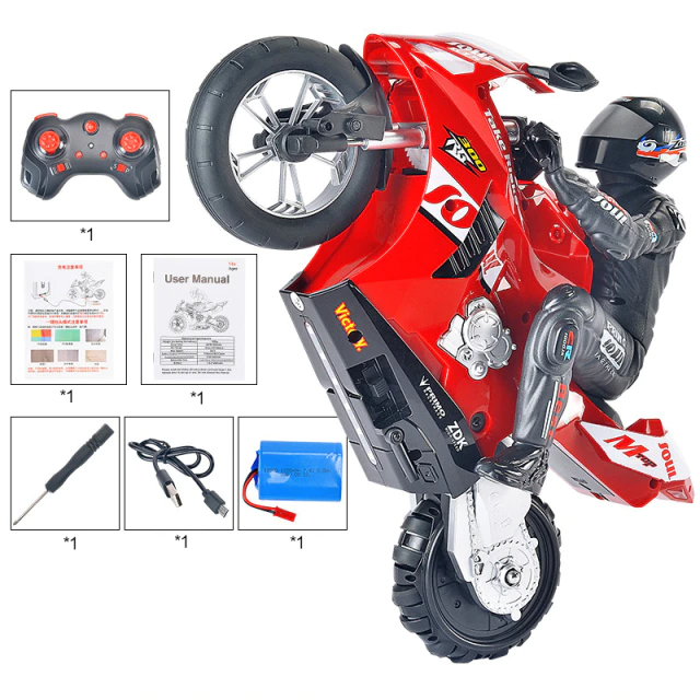 RC Motorcycle 360°rotating balanced 6-axis gyro Stunt Car Toys