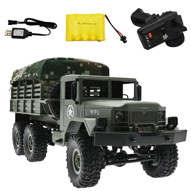 RC Truck WPL B16 1:16 RC Car 6WD Off-Road Military Truck