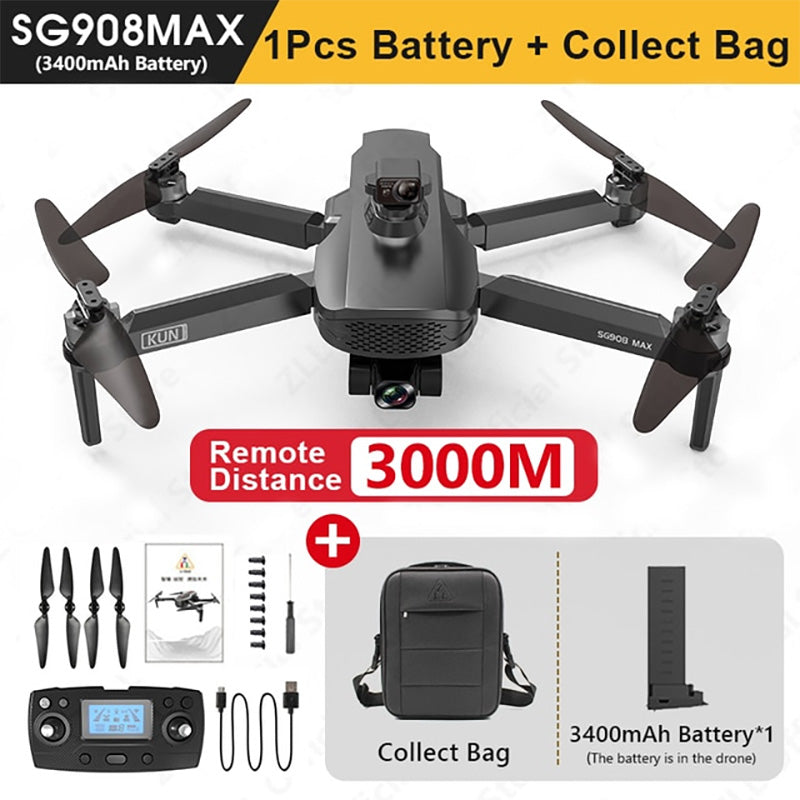 ZLL SG908 MAX 4K Drone 3-Axis Gimbal Brushless Professional Quadcopter