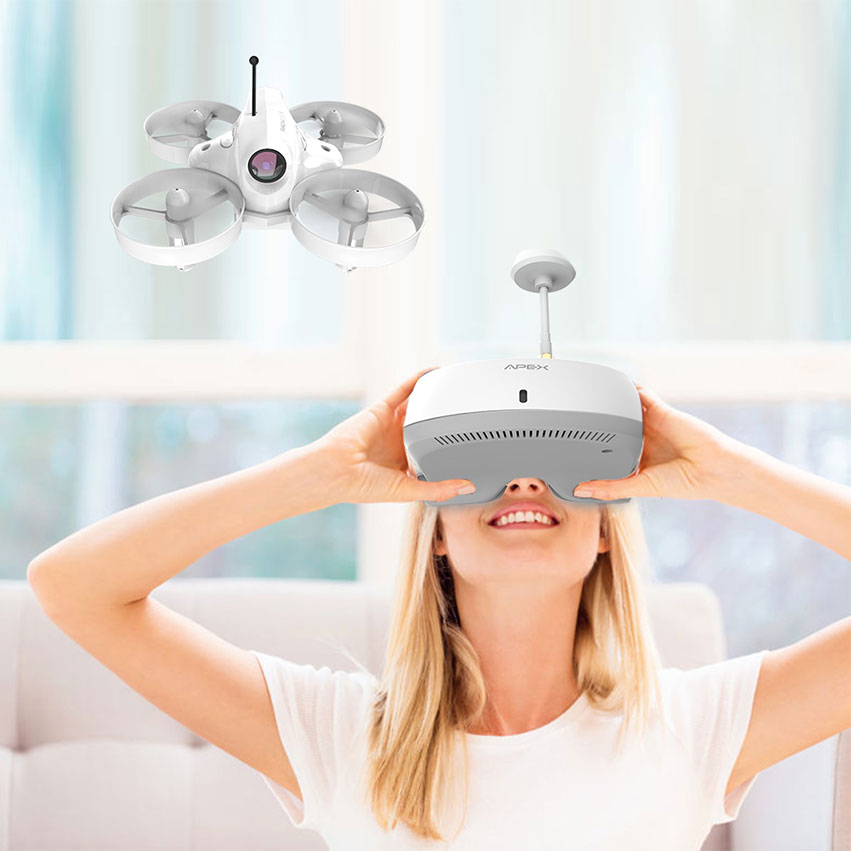 APEX PRO FPV Drone Head Tracking Mode Mini FPV Racing Drone 5.8G Real-Time Image Transmission Super Wide Camera FPV Goggles