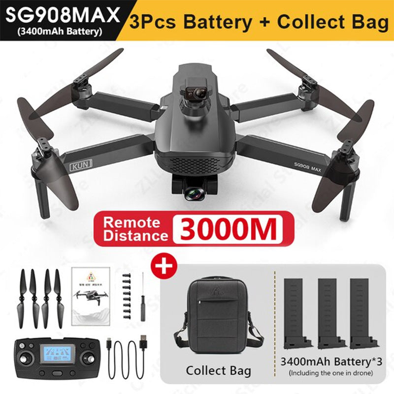 ZLL SG908 MAX 4K Drone 3-Axis Gimbal Brushless Professional Quadcopter