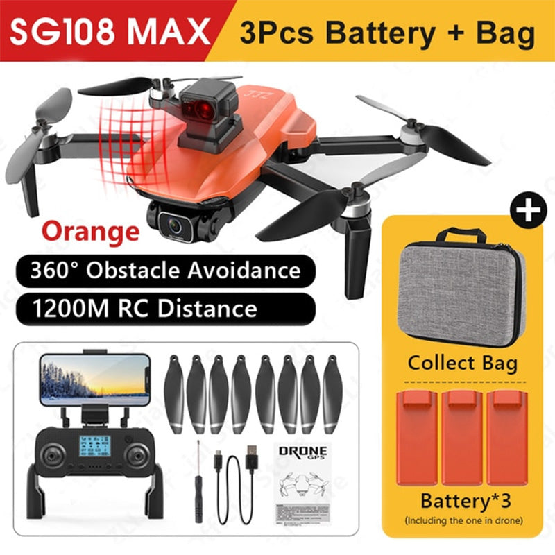 ZLL SG108 MAX 4K Drone 360° Obstacle Avoidance Brushless Foldable Quadcopter