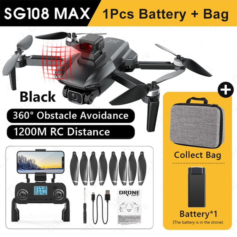 ZLL SG108 MAX 4K Drone 360° Obstacle Avoidance Brushless Foldable Quadcopter