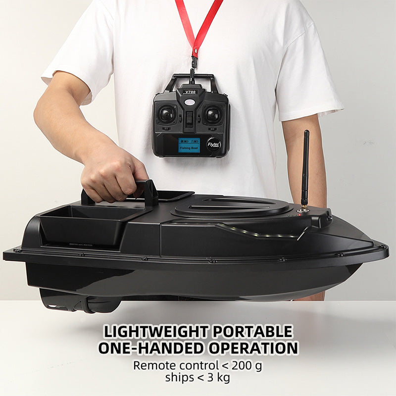 Flytec V700 RC Bait Boat GPS 500M Auto Driving Auto Return Hoppers Load 2KG With Steering Light For Fishing Cast Fishing Net