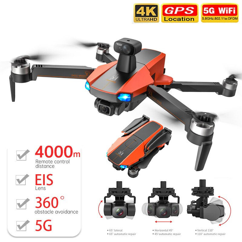 JJRC X22 3-Axis Gimbal 6K Drone Obstacle Avoidance Foldable Brushless Quadcopter