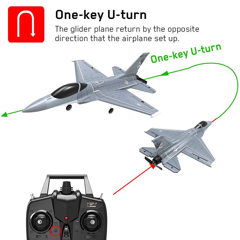 RC Airplane Volantex F16 Falcon 365mm Wingspan EPP 2.4G 4CH 6-Axis One Key Return Aerobatic Fixed-wing Plane RTF
