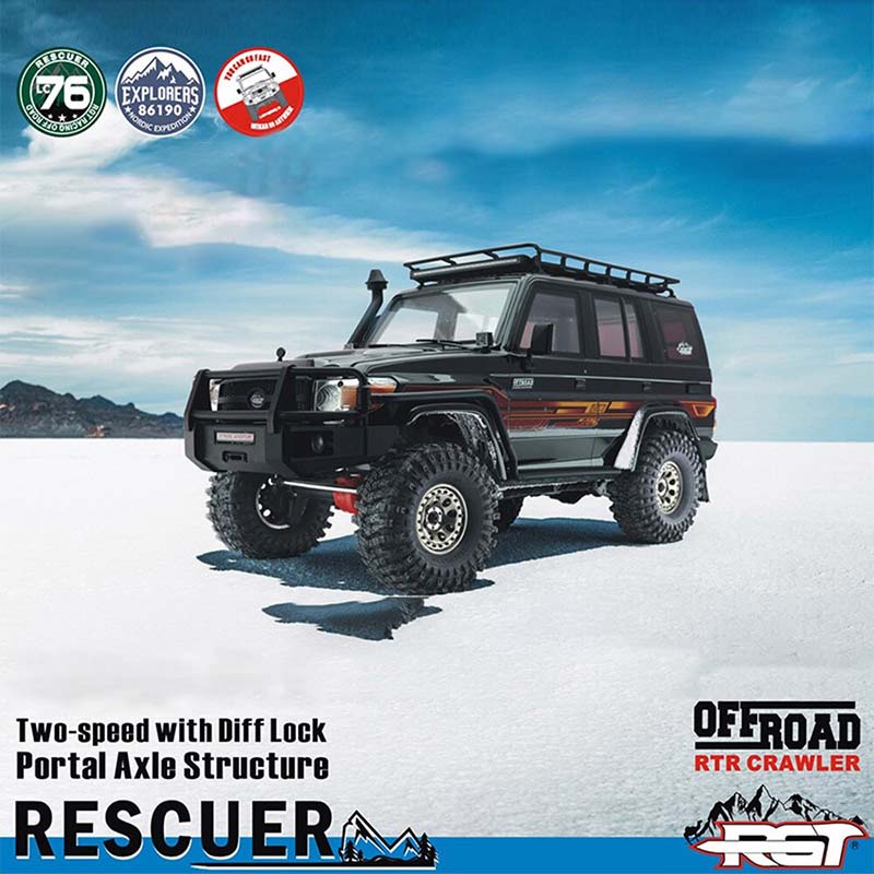 RGT EX86190 4WD 1/10 RC Car LC76 Rescuer Vehicles Off-Road Rock Crawler Truck
