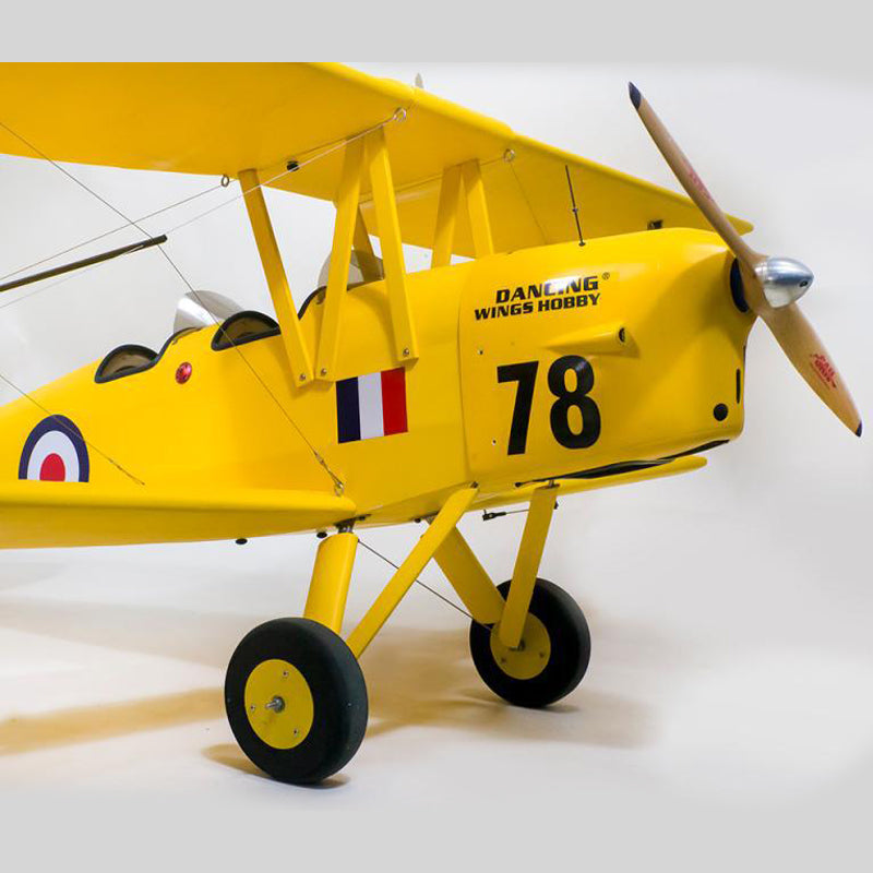DWHobby Balsa wood Plane Tiger Moth ARF Large Gas Power Methanol Airplane Fixed Wing Biplane Model Balsa Plane Kits 2150mm Wingspan