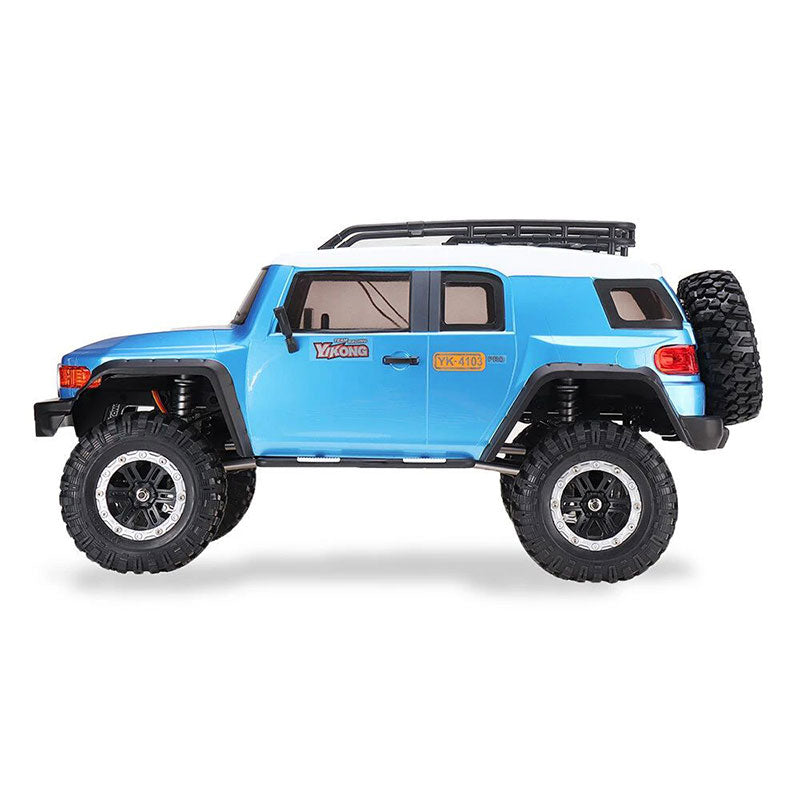 YK4103 FJ RC Car Off-road Rock Crawler Truck 4WD 1/10 with Diff Lock High/Low Gear Axle Cars LED Light