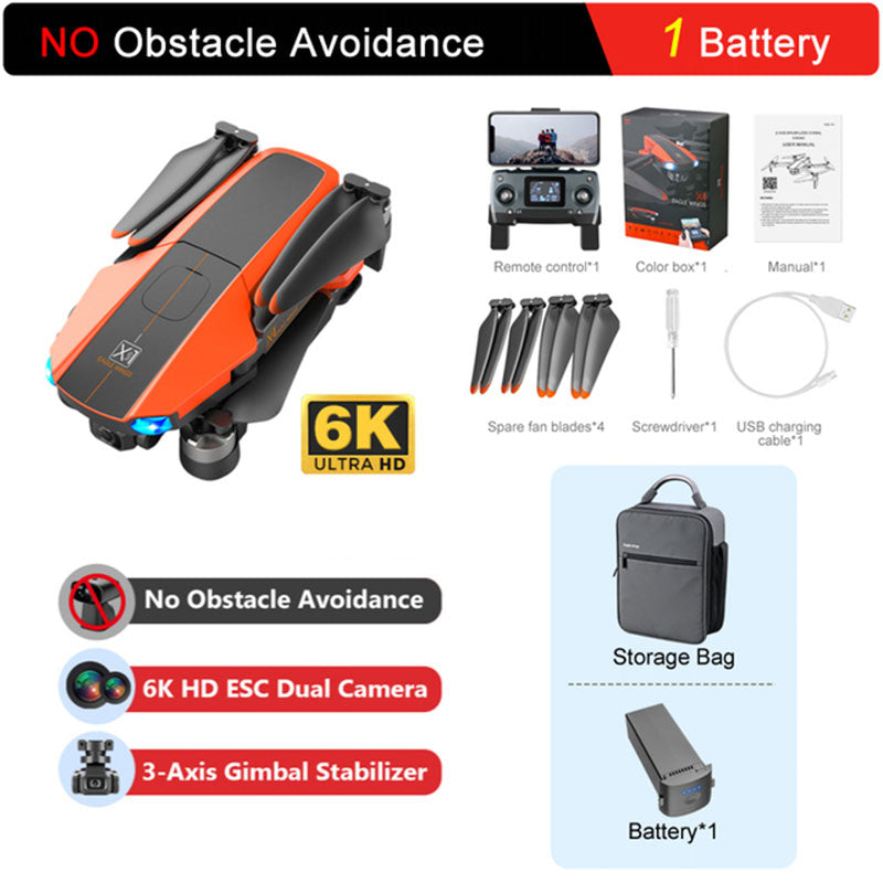 JJRC X22 3-Axis Gimbal 6K Drone Obstacle Avoidance Foldable Brushless Quadcopter