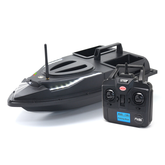 Flytec V700 RC Bait Boat GPS 500M Auto Driving Auto Return Hoppers Load 2KG With Steering Light For Fishing Cast Fishing Net