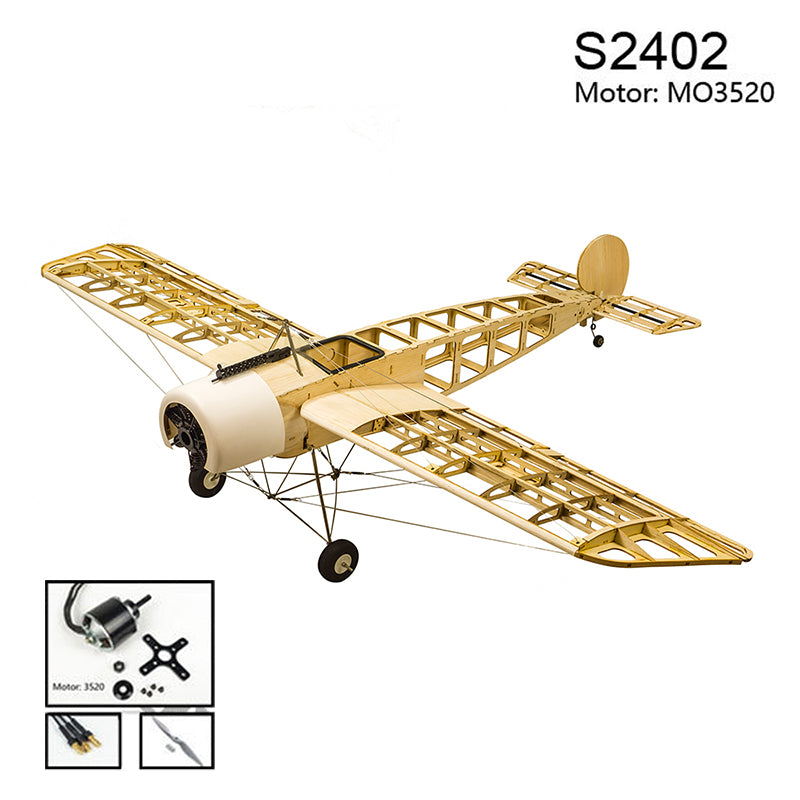 Balsa wood Plane Fokker Eindecker EIII Large Electric or Gas Power Fixed Wing Plane Balsa Kits 1520mm Wingspan