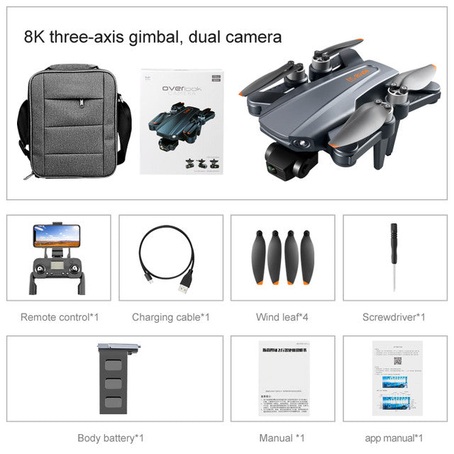 RC Drone RG106 PRO 3-Axis Obstacle Avoidance 8K ESC Camera Brushless Quadcopter