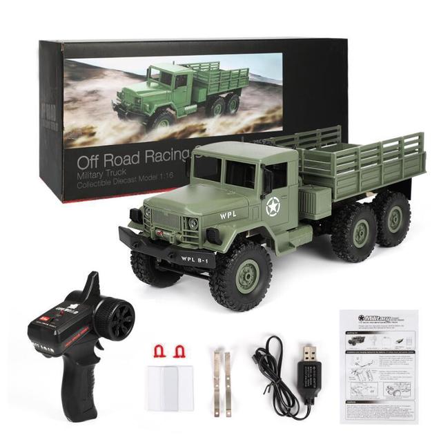 RC Truck WPL B16 1:16 RC Car 6WD Off-Road Military Truck