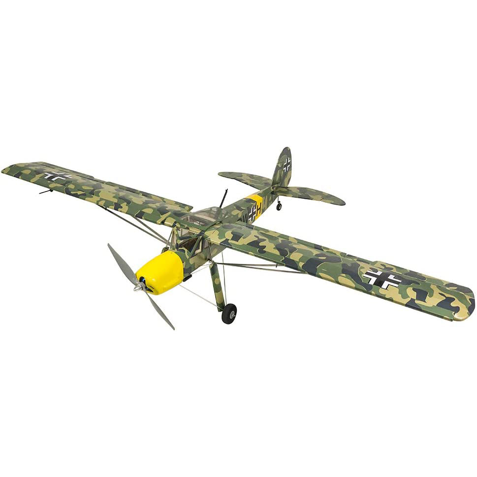 Balsa wood Plane Camouflage Fi156 Storch Large Electric or Gas Power Fixed Wing Balsa wood Plane Kits 1600mm Wingspan With Accessories