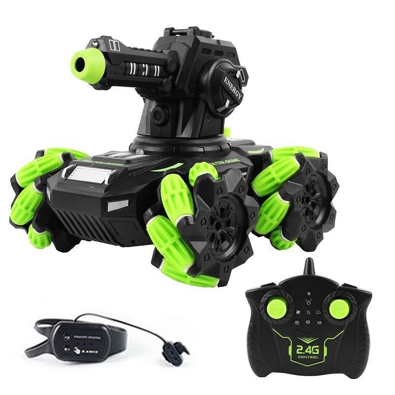 Water Bomb RC Car Interactive Mech Tank Sideslip Drift 360° Rotation Stunt Car Toy