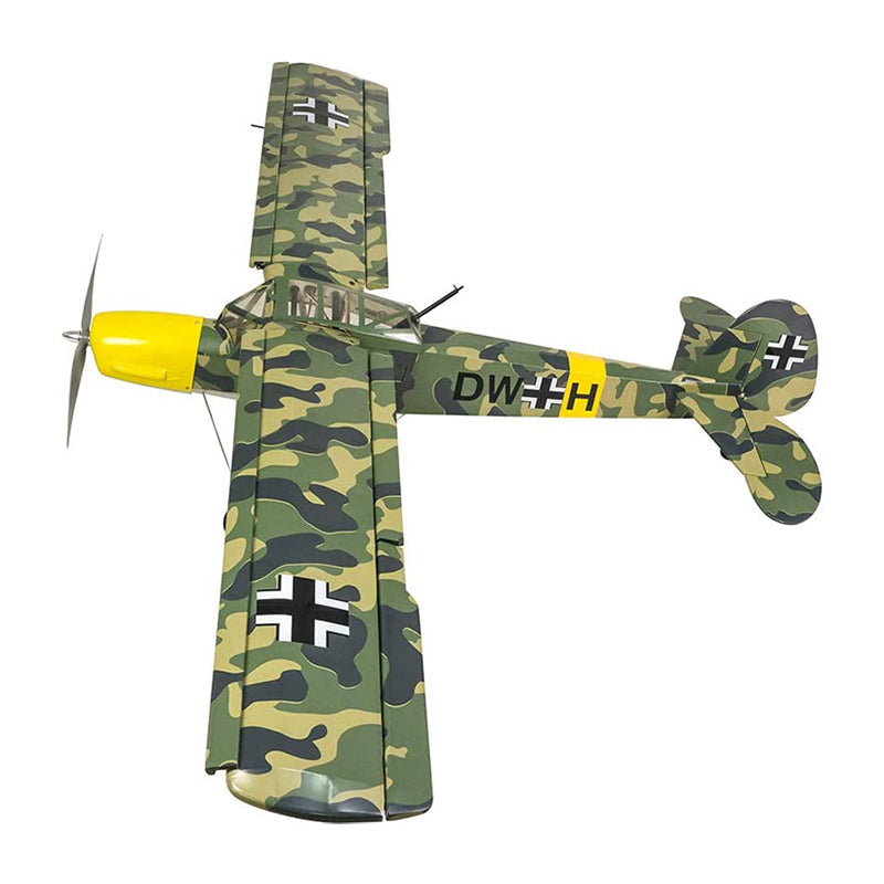 Balsa wood Plane Camouflage Fi156 Storch Large Electric or Gas Power Fixed Wing Balsa wood Plane Kits 1600mm Wingspan With Accessories