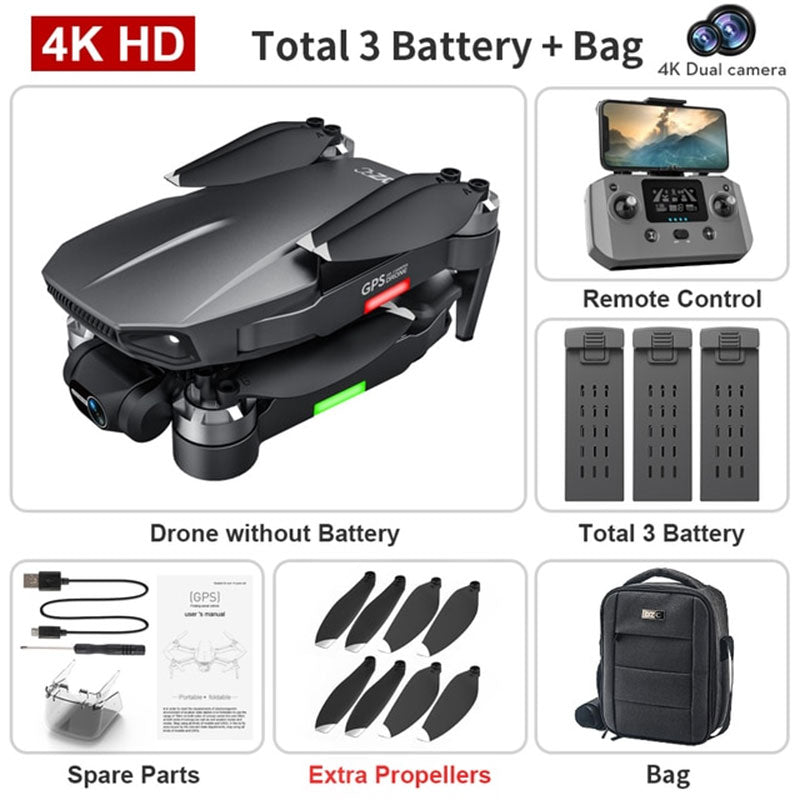 4K Drone L106 PRO3 3-Axis Gimbal EIS Camera Brushless Quadcopter