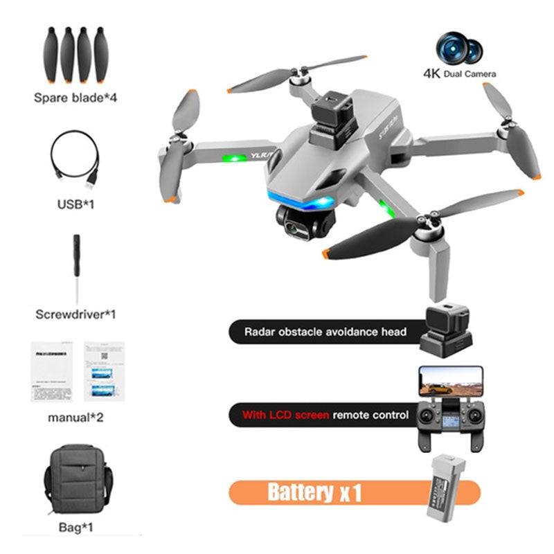 RC Drone S135 Pro 4K 3-Axis Gimbal 360° Obstacle Avoidance Brushless Quadcopter