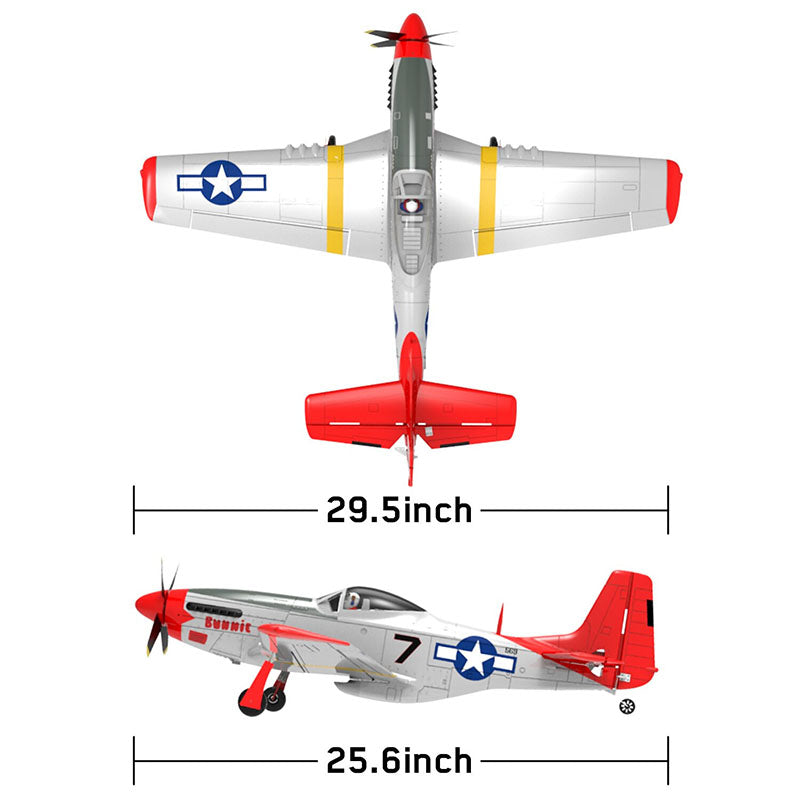 RC Airplane VolantexRC Mustang P51D 768-1 750mm Wingspan EPO Warbird RTF Plane