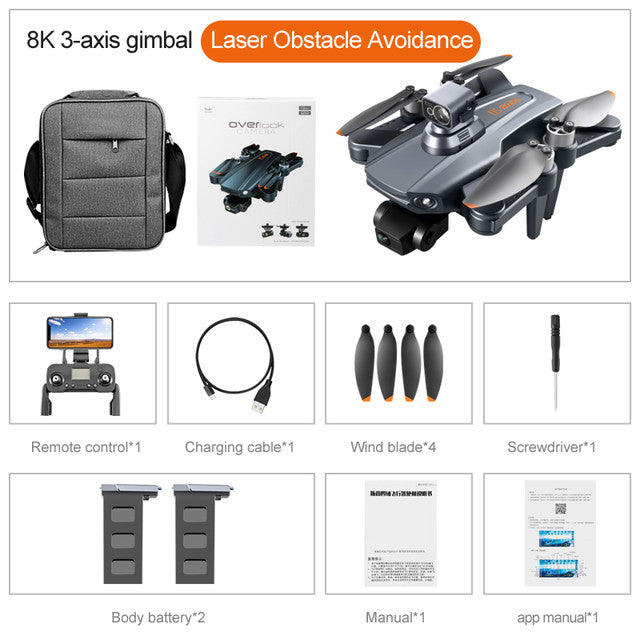 RC Drone RG106 PRO 3-Axis Obstacle Avoidance 8K ESC Camera Brushless Quadcopter