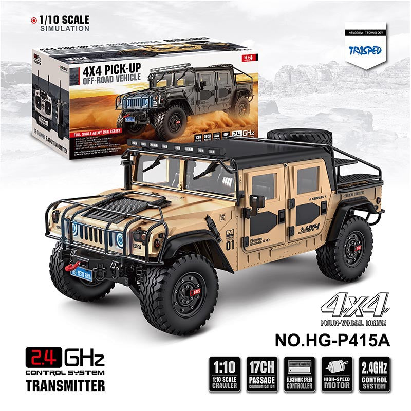 HG P415A 4WD U.S.4X4 Hummer H1 Military Truck 1/10 RC Car