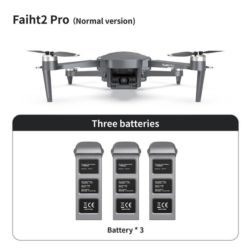4K Drone Cfly Faith2 PRO 3-Axis Gimbal HD Camera Quadcopter