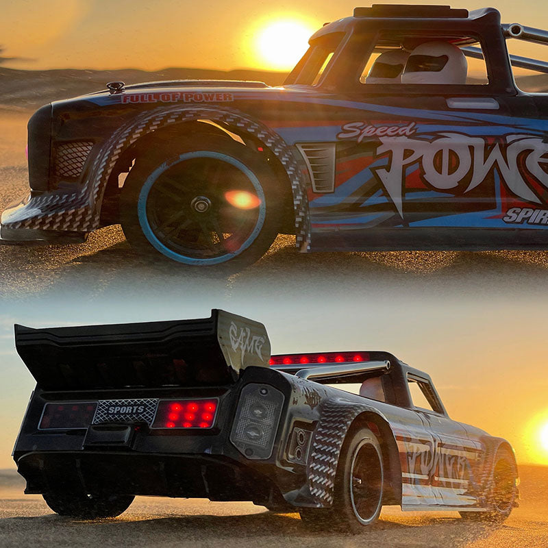 RC Drift Car Wltoys 104072 High Speed 60 KM/H 4WD RTR 1/10 2.4G Brushless RC Car Metal Chassis with LED Light