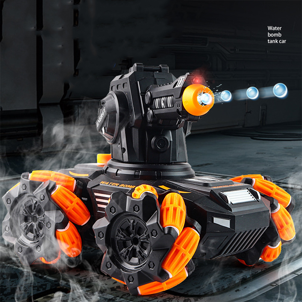 Water Bomb RC Car Interactive Mech Tank Sideslip Drift 360° Rotation Stunt Car Toy