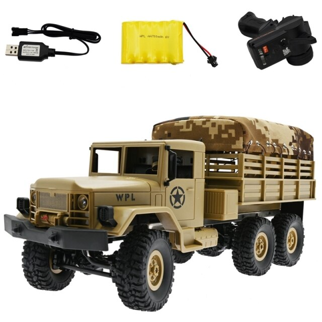 RC Truck WPL B16 1:16 RC Car 6WD Off-Road Military Truck