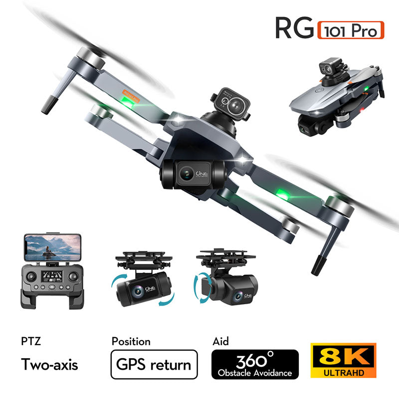RC Drone RG101 PRO 2-Axis Gimbal Obstacle Avoidance 8K Brushless Quadcopter
