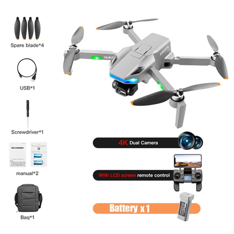 RC Drone S135 Pro 4K 3-Axis Gimbal 360° Obstacle Avoidance Brushless Quadcopter