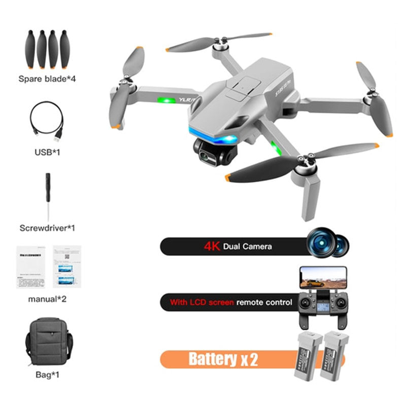 RC Drone S135 Pro 4K 3-Axis Gimbal 360° Obstacle Avoidance Brushless Quadcopter
