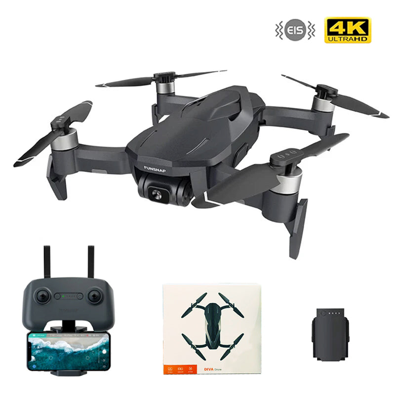 FUNSNAP DIVA 4K Drone 3-Axis EIS Gimbal 2KM FPV Quadcopter