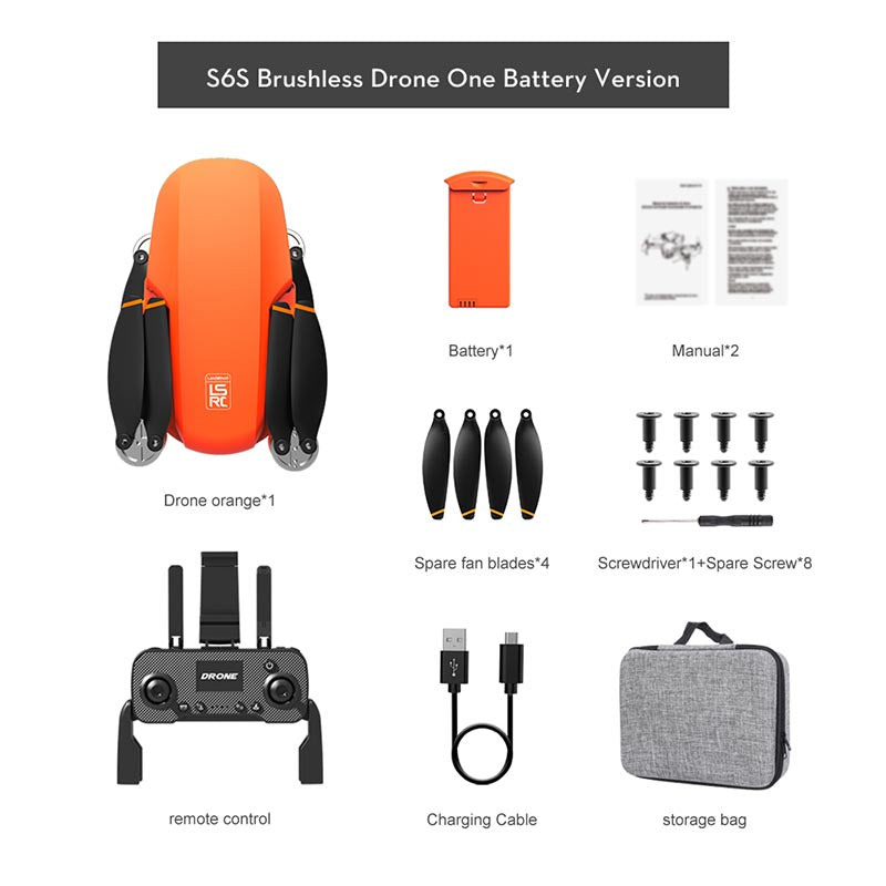 MINI Drone LSRC-S6S 4K Camera Brushless Foldable Quadcopter
