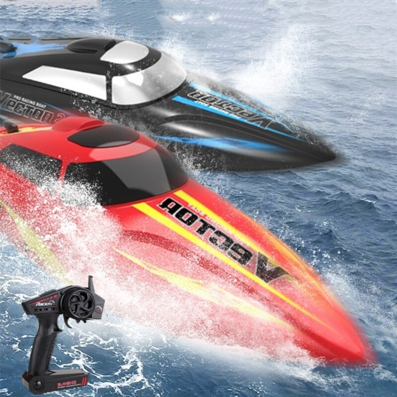 RC Boat High Speed Waterproof High Power Motor Capsize Reset RC Speedboat Toy