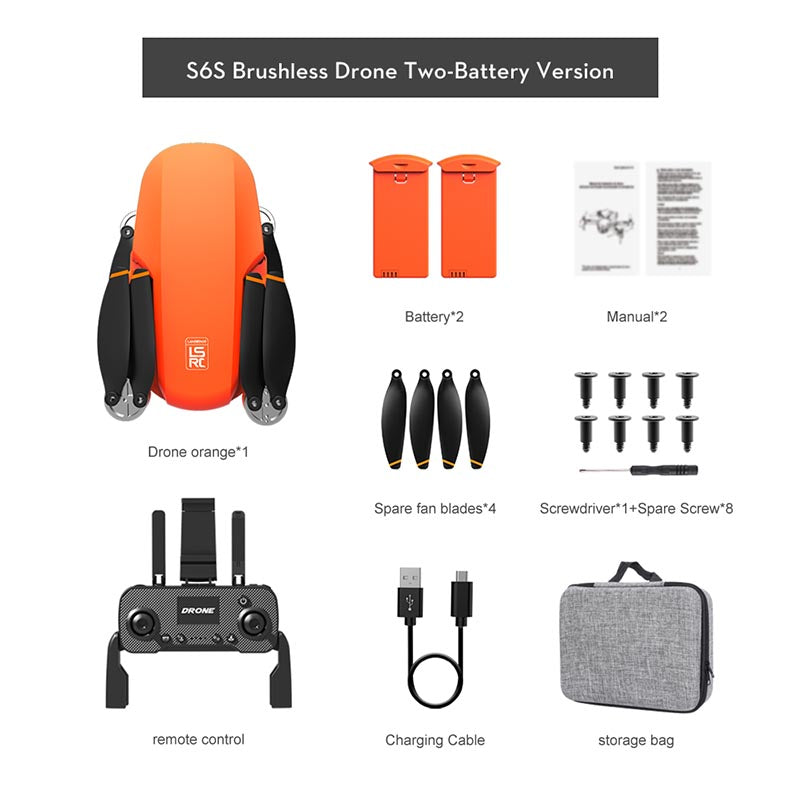 MINI Drone LSRC-S6S 4K Camera Brushless Foldable Quadcopter