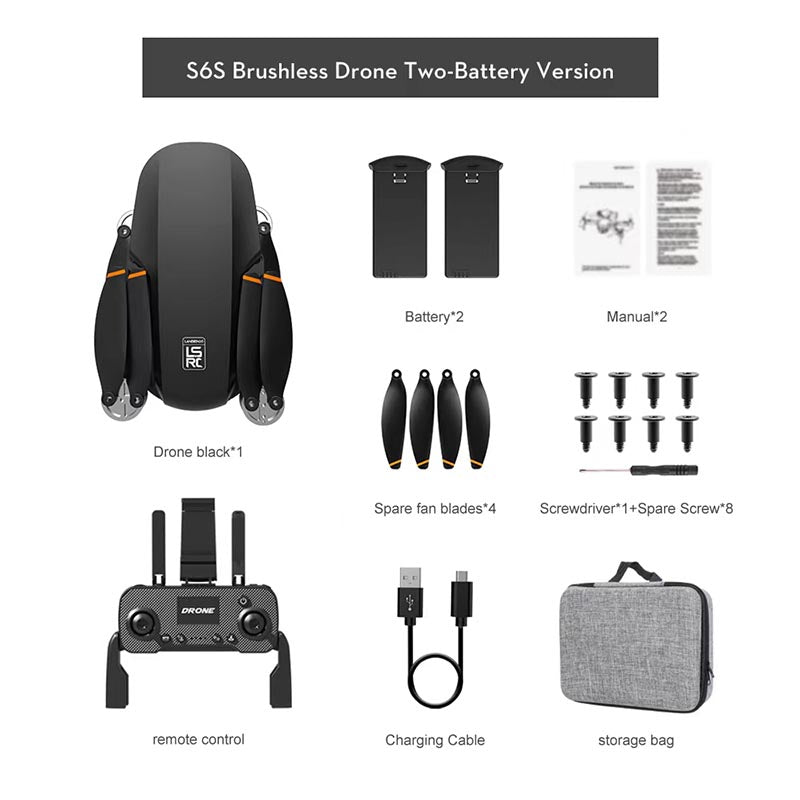 MINI Drone LSRC-S6S 4K Camera Brushless Foldable Quadcopter