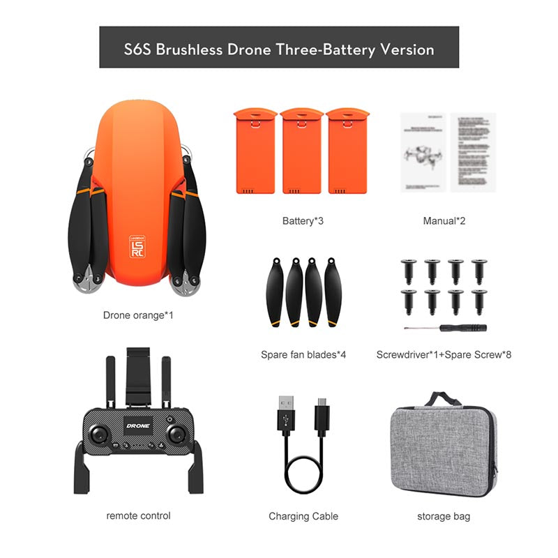 MINI Drone LSRC-S6S 4K Camera Brushless Foldable Quadcopter