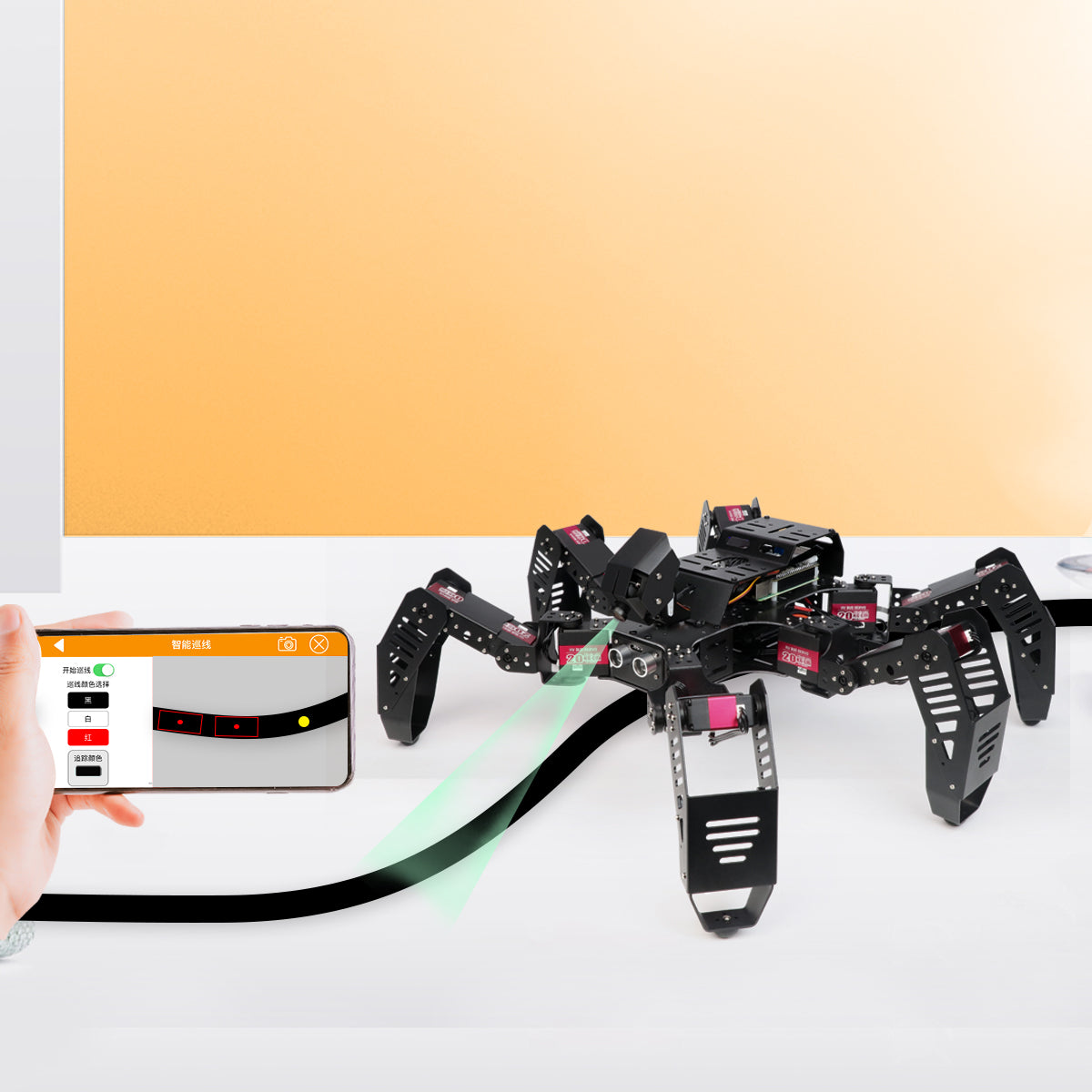 Hiwonder STEM Education Python Programming AI Intelligent Visual Hexapod Robot Powered by Raspberry Pi 4B 4GB
