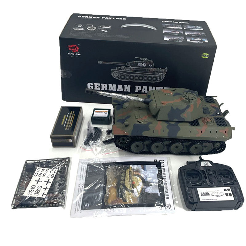 Heng Long 3819 German Panther V RC Tank Upgrade Metal Version RC Tank Toys Gift