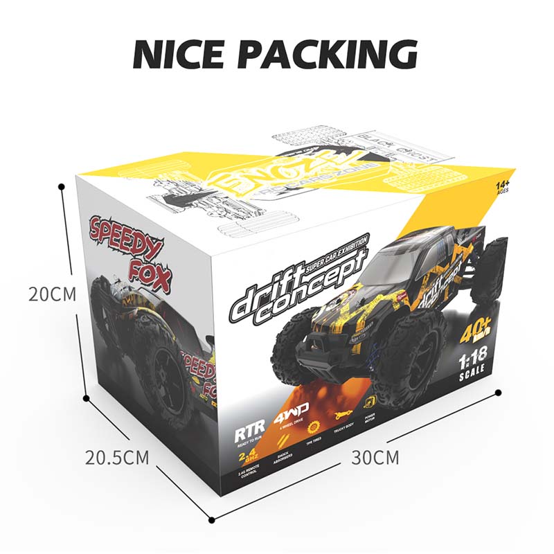 RC Car 1:18 Brushless Full-Scale High-Speed Off-Road Climbing 4WD Car
