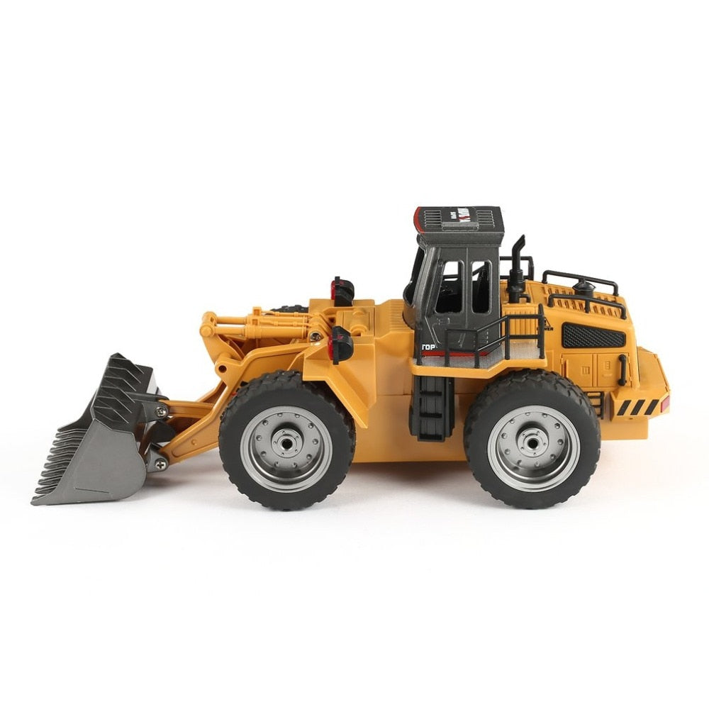 RC Car Huina1577 2 In 1 Alloy Simulation Forklift Truck Crane Excavator