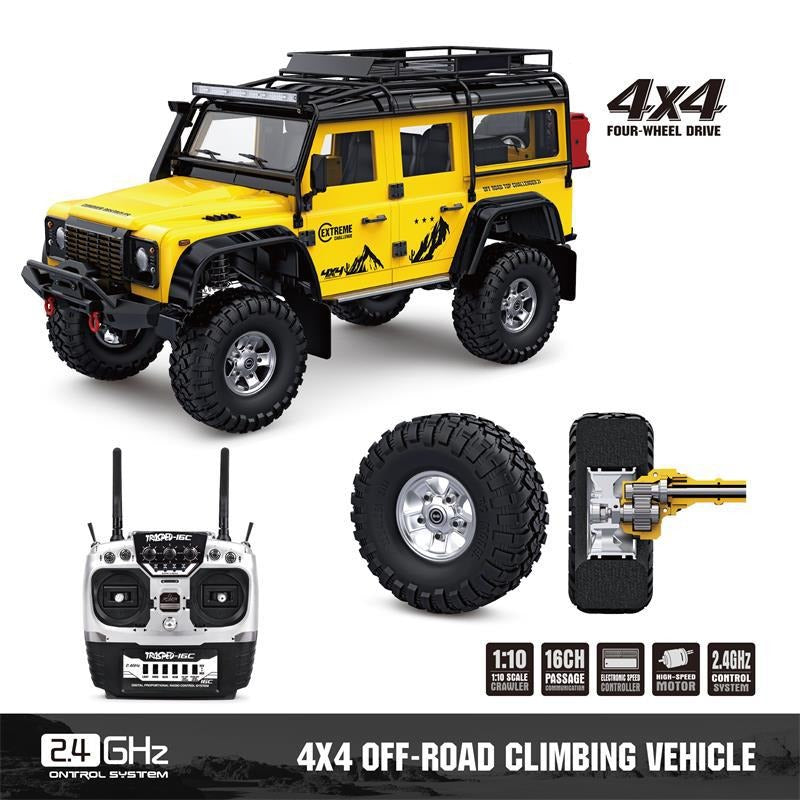 HG P411 1:10 RC Car 4x4 Off-road Electric Climbing Vehicle With Winch Light Sound Effect Smoke