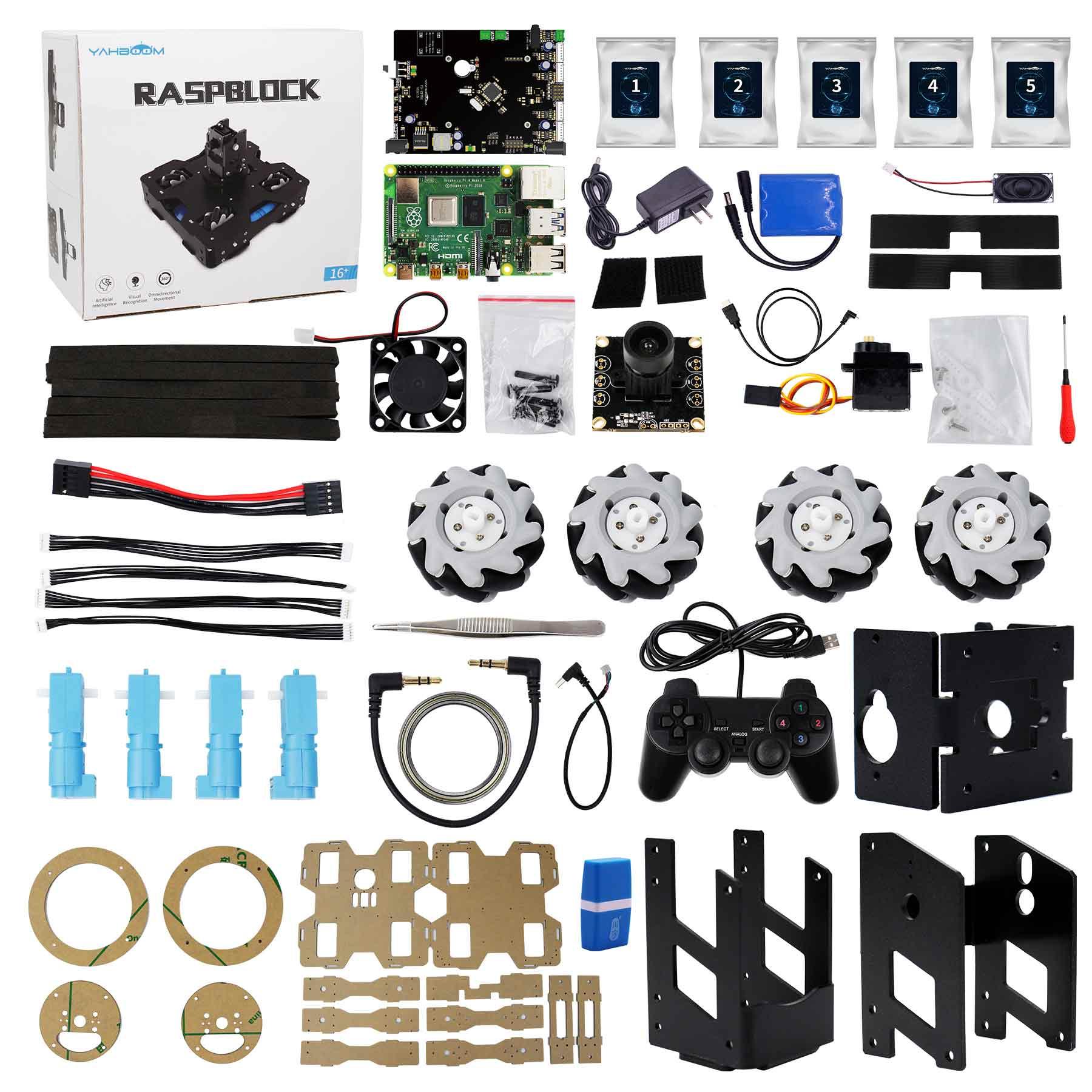 Yahboom Raspblock STEM Education AI Smart Car for Raspberry Pi 4B
