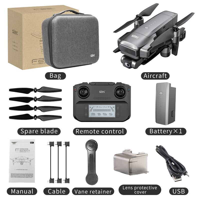 SJRC F22S PRO 2-Axis Gimbal 4K RC Drone Brushless Quadcopter