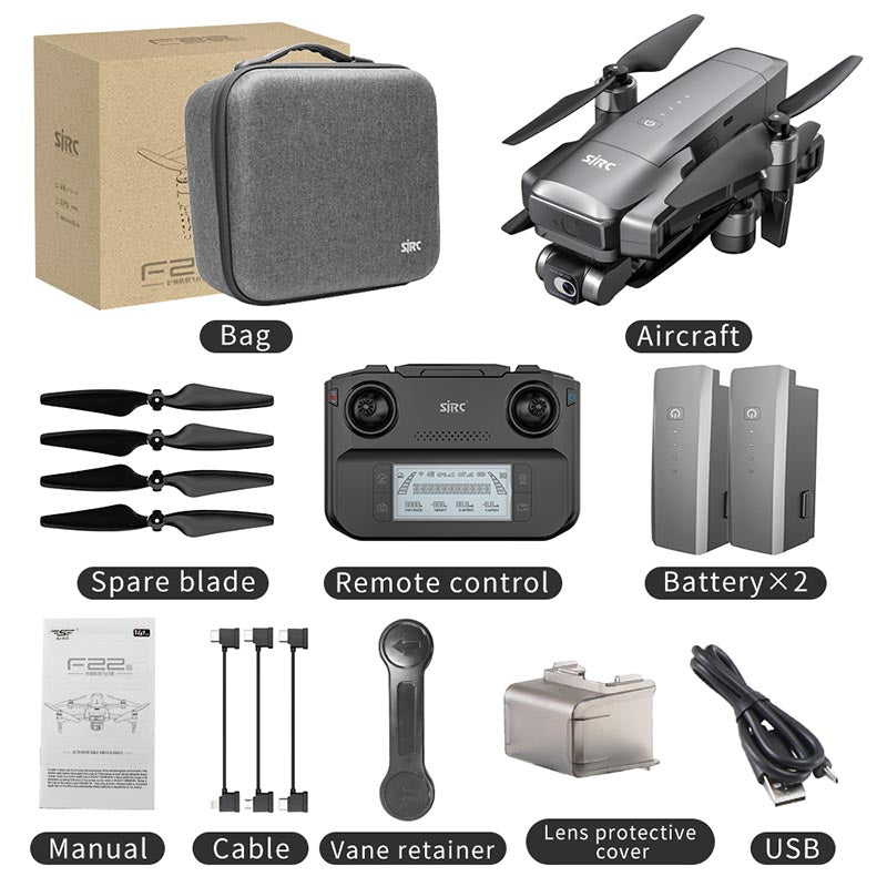 SJRC F22S PRO 2-Axis Gimbal 4K RC Drone Brushless Quadcopter